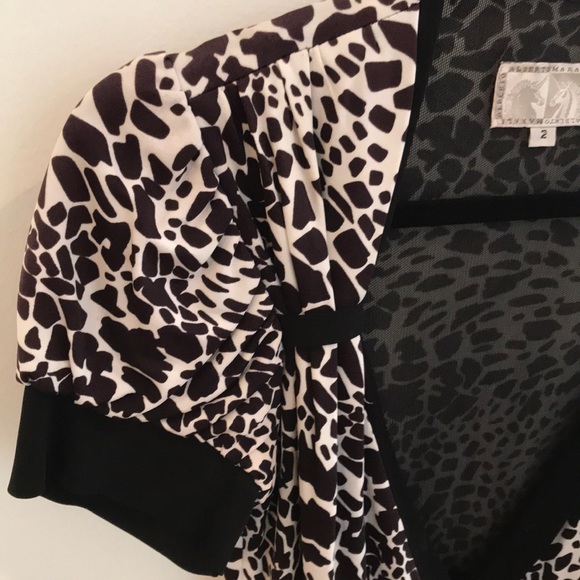 Alberto Makali wrap dress animal print size 2 - Picture 3 of 7